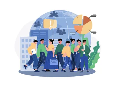 Overpopulation Illustration Concept danger