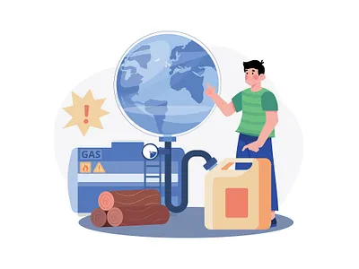 Natural Resource Depletion Illustration Concept danger