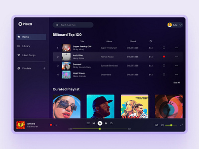 Web Music Player UI #DailyUI applemusic darkmode darkui dashboard deezer glassmorphism gradient music musicapp musicplayer nickyminaj spotify tidal ui ux webapp webplater weekend