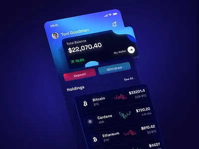 Cosmic Crypto 3d branding crypto design product ui ux vector
