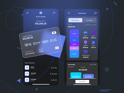 Banking App, Dashboard android banking app clean illustration ios minimalism mobile app design modern product design uiux user experience user interaction user interface