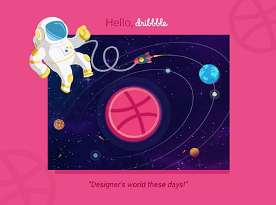 Hello Dribbblers! design illustration ui