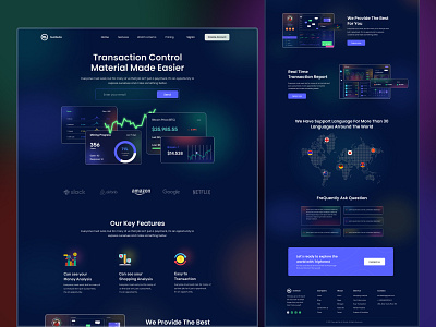 SaaS Landing Page Design app clean crypto dark theme design homepage illustration landingpage logo nft nft header responsive saas template ui ui ux website