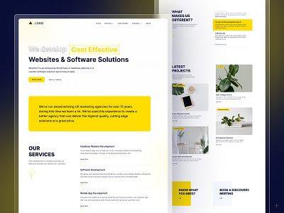 Agency Landing Page Design agency clean design design eye catching flat design landingpage minimal design modern design new trend simple design software solution ui unique design ux webdesign