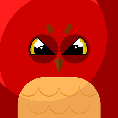 Who! 3 animal app artist artwork branding cool design digital emotion fun graphic design icon illustration logo minimal owl paint red ui vector