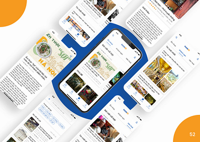 Travel assistant app HANOI graphic design uiux