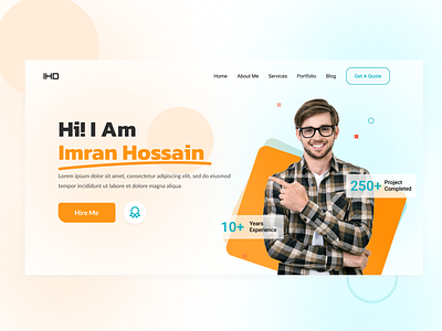Personal Portfolio Website Header graphic design personal portfolio ui ui ux design ux web design