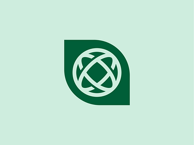 Globe Leaf Logo branding eco globe leaf logo minimal modern nature
