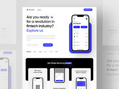 Finance App Landing Page bank bank account banking cashapp credit card finance financial fintech landing page money managment money transfer paypal transaction web web design website