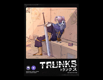 Trunks poster | トランクス anime design dragon ball fanart illustration japan japanese
