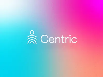 Centric | UX Software Brand brand branding center central human identity lines logo man people person software