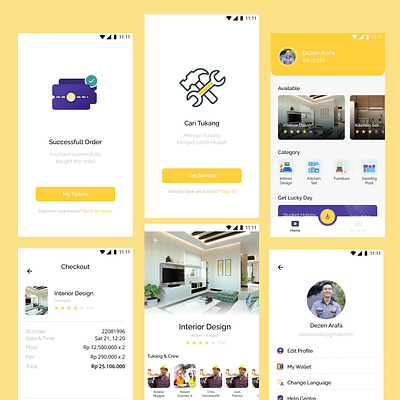 Cari Tukang builder handyman mobile ui