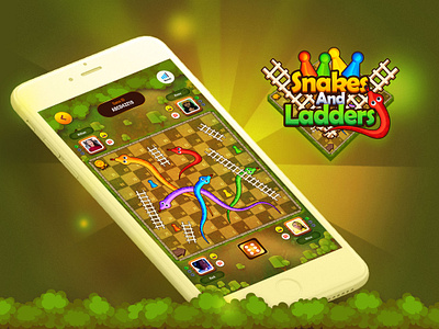 Snakes and Ladders - Game UI app branding design game graphic illustration ladders logo snakes ui ux vector
