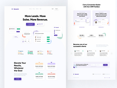 Remarkt - Landing Page Analytics for Sales analytic clean design landing page marketing minimal sales ui uiux web design website