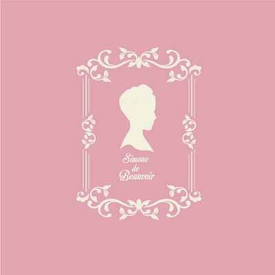 Simone de Beauvoir app branding design illustration logo pastel typography ui ux vector