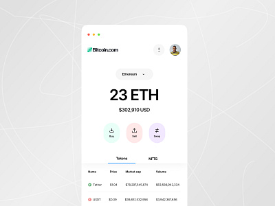 Crypto Wallet app Ui app design blockchain crypto cryptowallet light theme motion graphics userinterface wallet web3