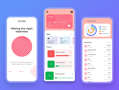 Expense App Concept app blockchain branding crypto design expense finance fintech illustration logo minimal nft payment savings tracker transaction typography ui ux vector