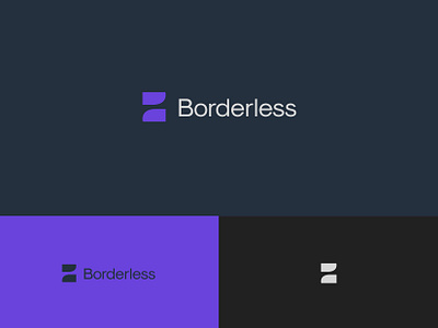Borderless Logo 2d brand branding corporative design graphic design hr identity illustration logo logos modern startup type ui ux vector