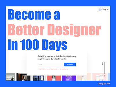 DailyUI 100 Redesign Daily UI Landing Page🎉 100 daily ui dailyuichallenge design redesign daily ui landing page