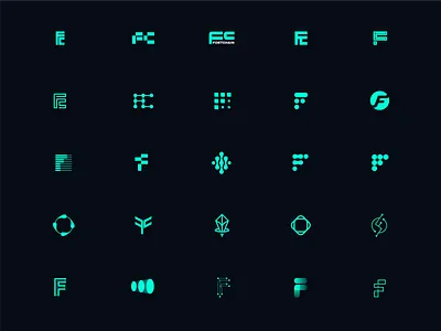 Rough versions of FC symbols brand and identity branding crypto crypto logo design digital logo f logo identity illustration logo logotype mark symbol typography ui