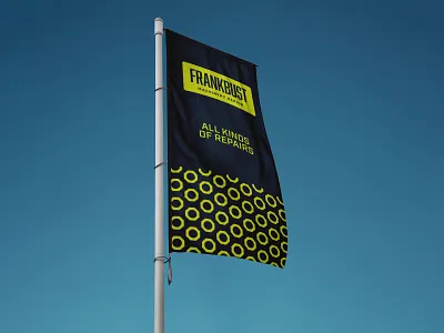 FRANKBUST blue brand brand design brand identity branding design flag green logo