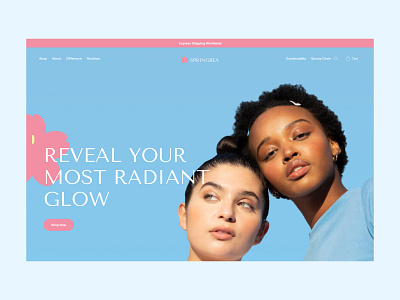 Cosmetic eCommerce beauty bytestechnolab cosmetic ecommerce figma store ui uiux websitedesign