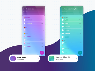 Shopping list UI exploration app cart customisable design list mobile app productivity shop shopping ui