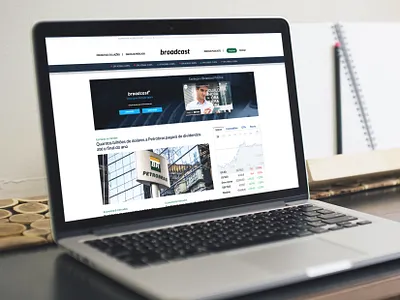 Website design - Broadcast V2 2d branding clean design finance identity modern nasdaq news type ui ux vector web web design webdesign website website design