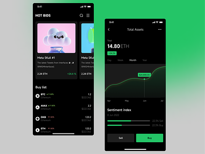 NFT trading platform for Hong Kong customers app design ui ux