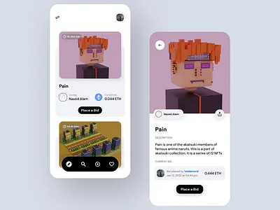 NFT marketplace design 3d app branding design graphic design illustration logo minimal minimalist ui ux