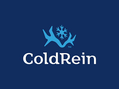 ColdRein animal antlers brand branding cold deer design logo logo design modern reindeer science snow svalbard winter