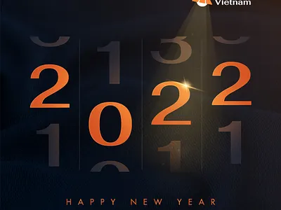 Happy New Year 2022 from BVA branding design flat illustration logo new year post typography ui ux