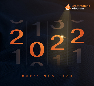 Happy New Year 2022 from BVA branding design flat illustration logo new year post typography ui ux