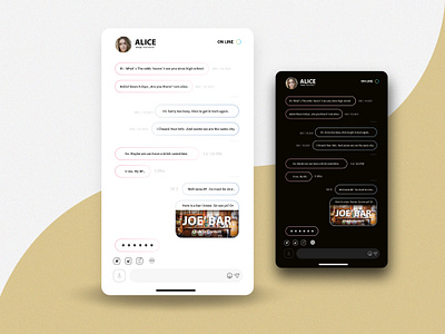 DailyUI #13. "Chat App" Dark&Bright Themes. app dailyui dailyuichallenge design ui ux