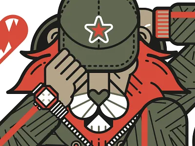 King of Hearts - HYPEBEAST PLAYING CARDS character design flat illustration king linear lion playing cards poker vector