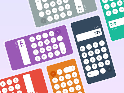 Colorful Calculator App app calculator colorful design playful ui