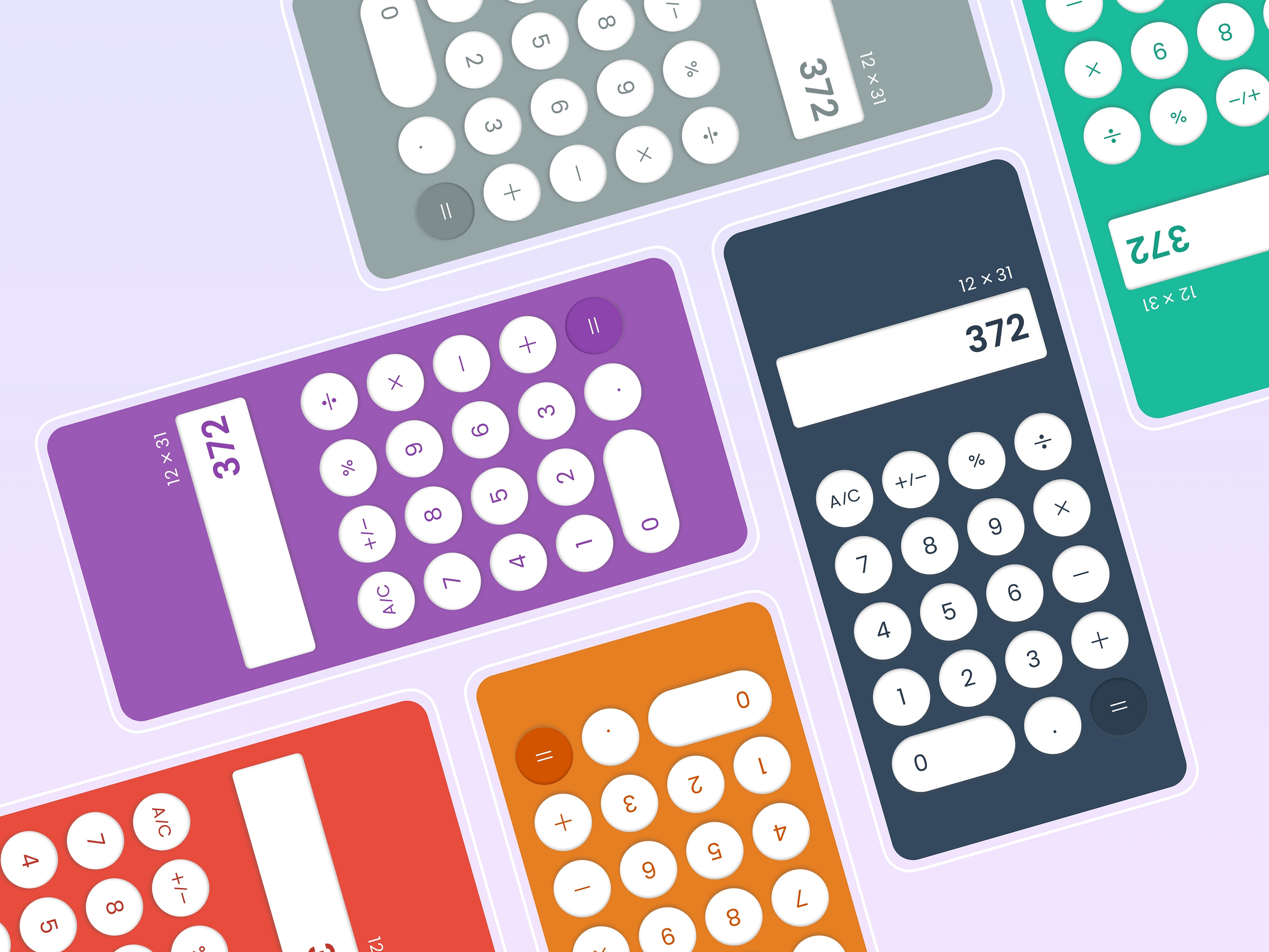 Colorful Calculator App by Tomohiro Ogawa on Dribbble
