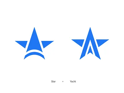 Logo for Autonomous Yacht Makers blue brand branding design engineer identity illustration lettermark logo logomark logotype modern monogram simple star symbol typography vector wordmark yacht