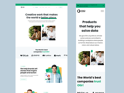 Otir Business Management Web & Mobile Responsive agency website app branding business website card changelog color documentaion foter interactions ios mobile app mobile v.1 otir product page saas website style guide web website