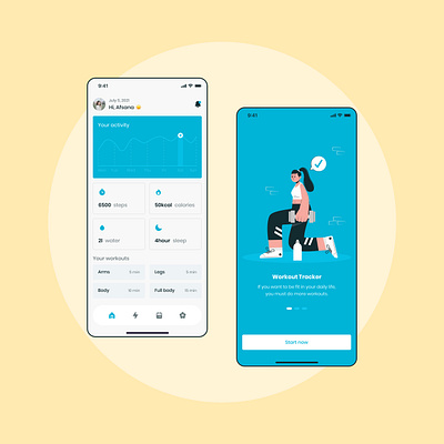 Workout Tracker App - Daily UI 041 app clean concept dailyui dailyui041 design designer fitness mobile ui workout
