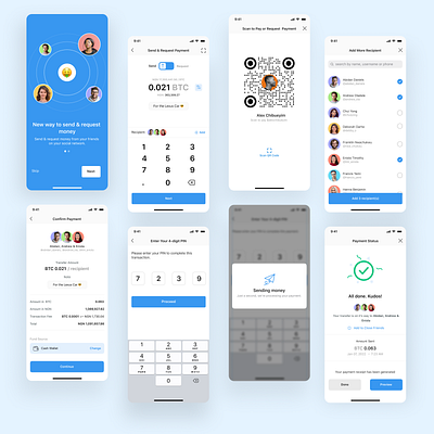 Cross-border payment UI crypto fintech mobile app payment request money send money ui ui ux design ux web3 application