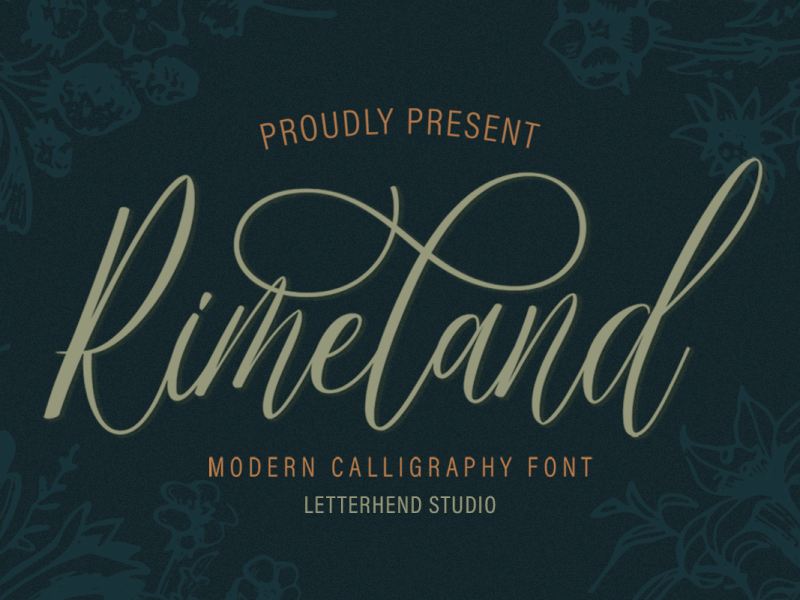 Rimeland - Modern Calligraphy freebies pretty font