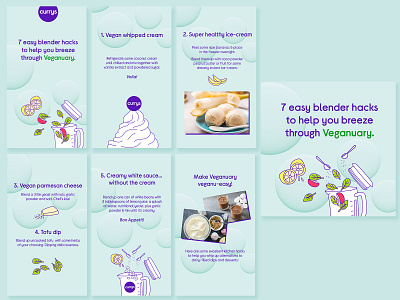 Veganuary Creatives for IGS blender design designer digital art digital illustration digitalart food fruits graphic design illustration illustration art illustrator ingredients leaves logo social graphics social media vegan veganuary veggie