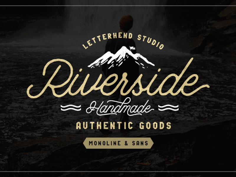 Riverside Font Duo freebies macho