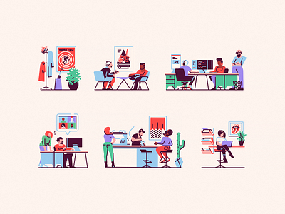 Tiny Illustrations #3 branding business design icons illustration office work