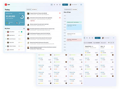 Sales Dashboard and Lead Funnel Page app design figma saas sales ui ui ux design