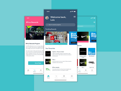 All your Rewards Programs, in one safe place. app design idea ios product ui ux vision