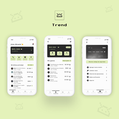 TREND app branding cash design financial illustration logo ui wallet