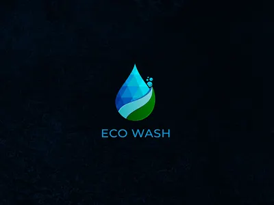 ECO WASH 3d animation branding branding design business logo clean design eco friendly graphic design green icon illustration logo logo design minimal logo minimalist logo motion graphics natural ui wash