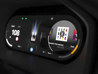 #30 Polestar HMI Experiment 3d after effects animation blender car clean dark theme design electric car hmi interaction interactive interface motion graphics polestar polestar 2 ui ux ui